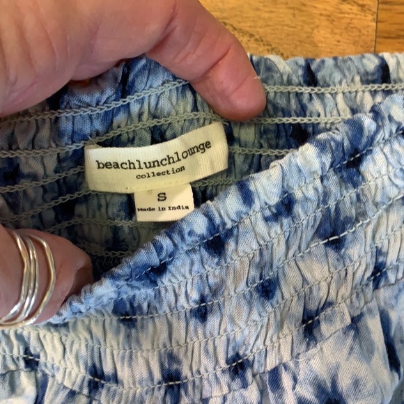 Beachlunchlounge BlueWhite Wide-Leg Pant sz:S - Picture 4 of 7